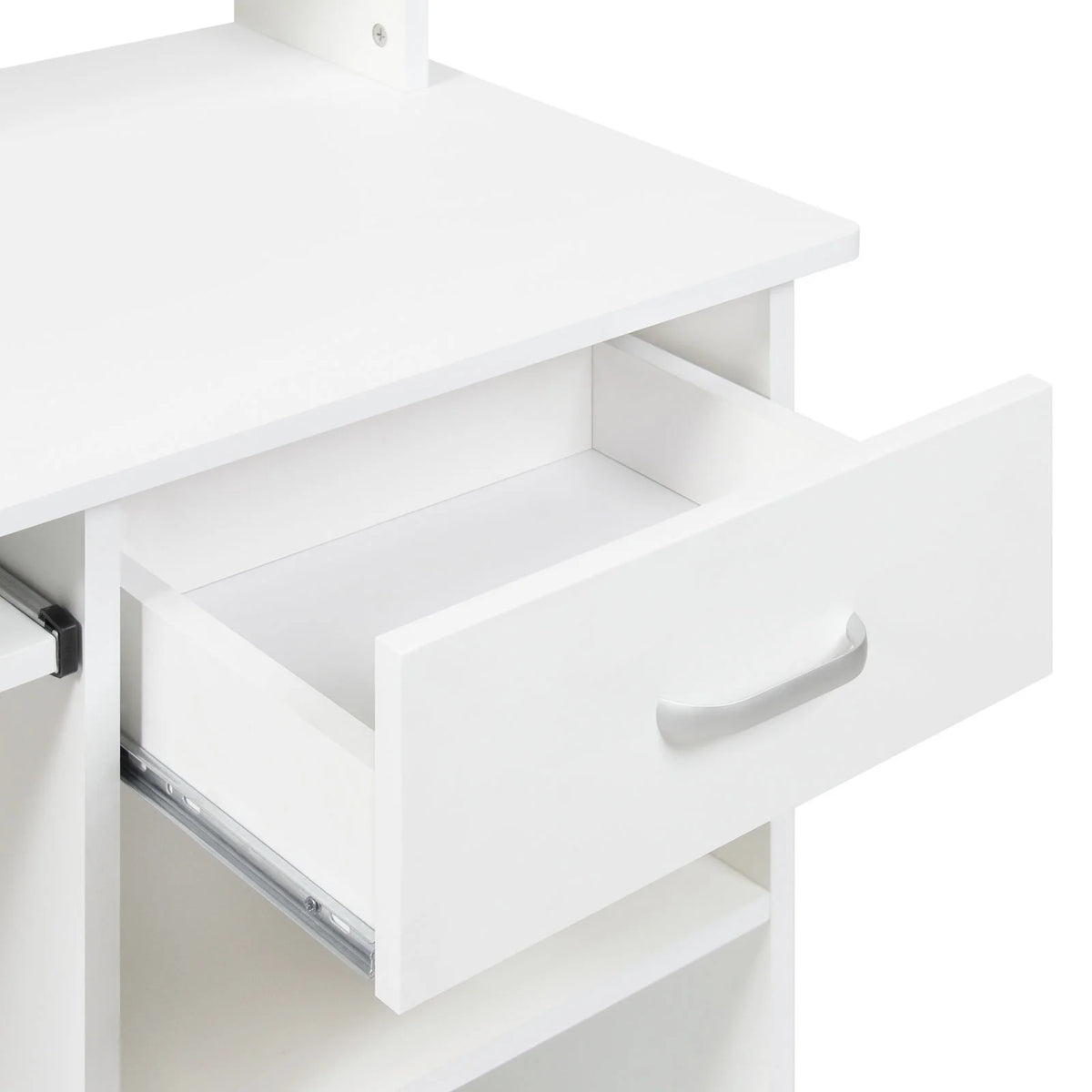 Ktaxon Computer Desk Home Office Workstation Laptop Table Drawer Shelf Furniture White