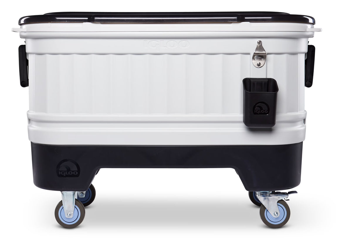 Igloo 125 qt. Party Bar Wheeled Ice Chest, White and Black