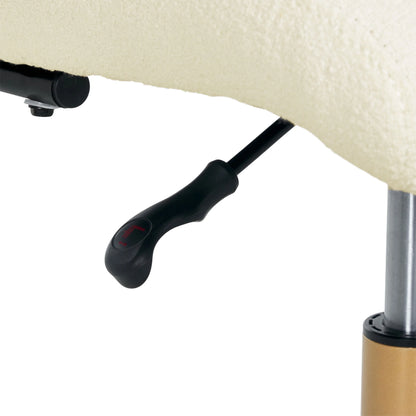 Mainstays Boucl�� Armless Office Chair for Adults and Teens, Cream