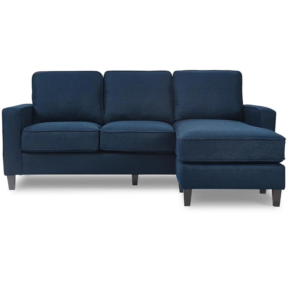 Serta Harmon Square Arm Sectional Navy Blue