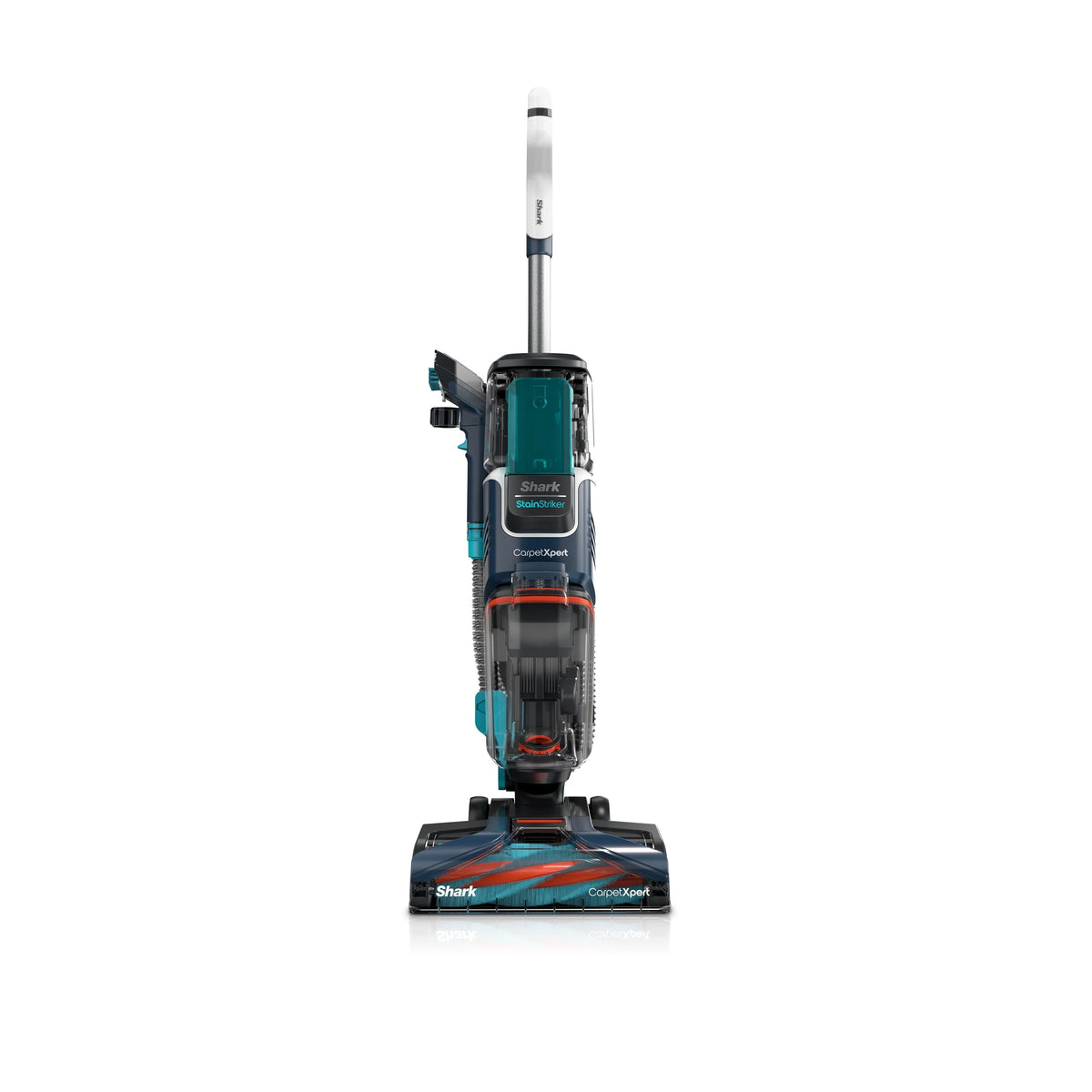 Shark CarpetXpert with StainStriker, Upright Carpet, Area Rug & Upholstery Cleaner for Pets, Built-in Spot & Stain Eliminator, Deep Cleaning & Tough Stain Removal, Carpet Shampooer, Navy, New,EX200