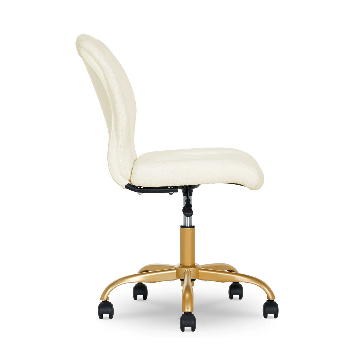 Mainstays Boucl�� Armless Office Chair for Adults and Teens, Cream