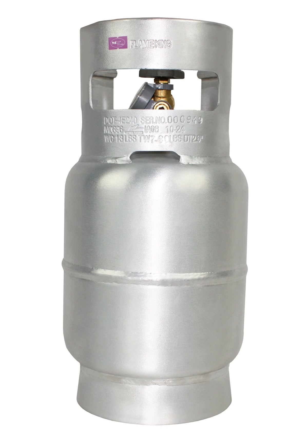 Flame King 5LB Aluminum Propane Tank with Gauge & OPD Valve, Corrosion-Resistant and Rust-Free