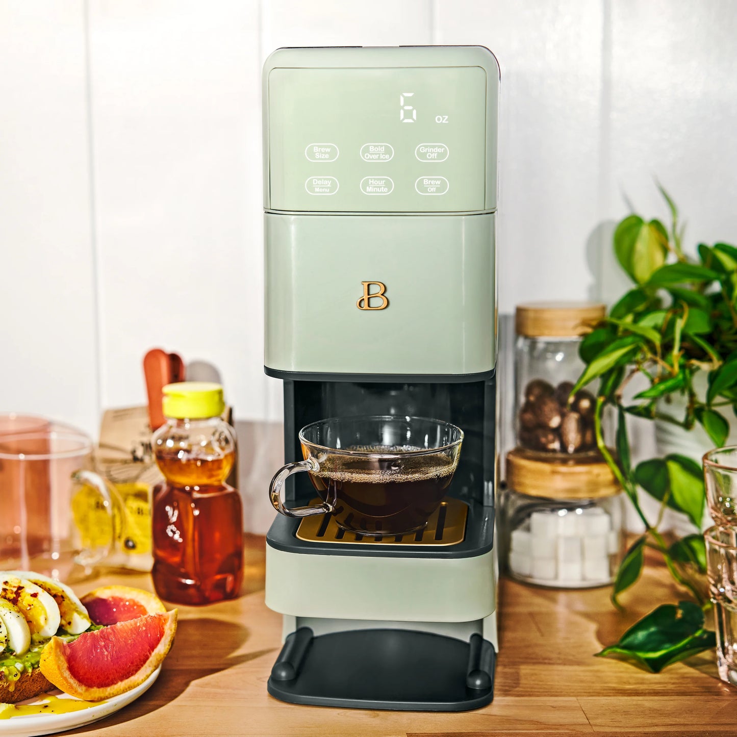 Beautiful Perfect Grind�?Programmable Single Serve Coffee Maker, White Icing by Drew Barrymore