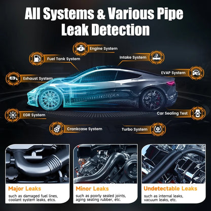 FOXWELL SD203 Automotive Smoke Machine with Pressure Gauge & Flow Meter, All Systems EVAP Vacuum Leak Detector