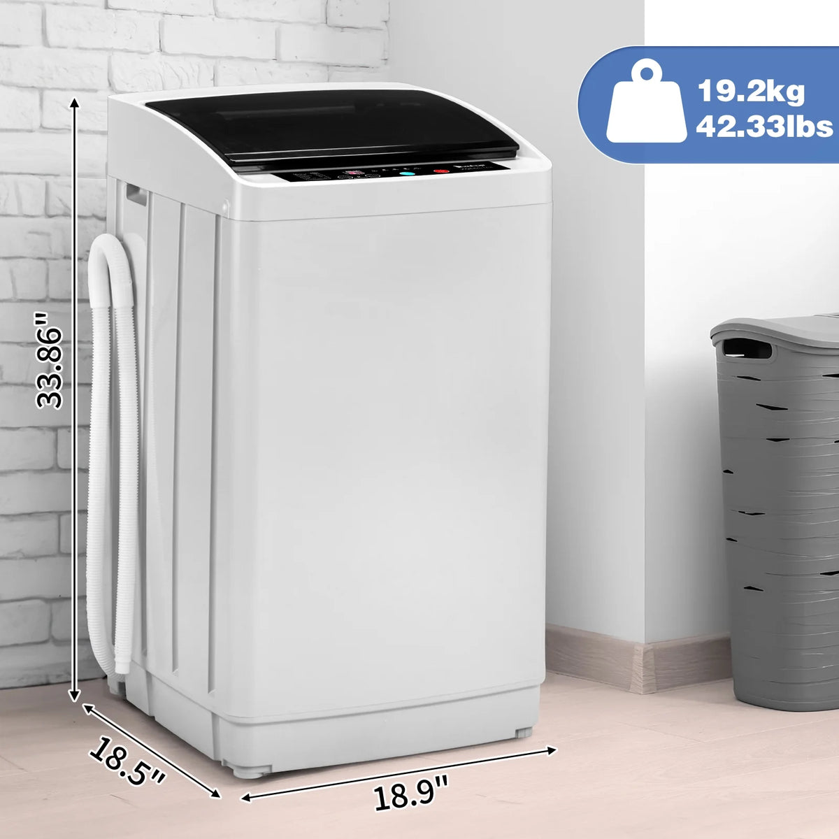 Ktaxon 17.8lbs Portable Fully Automatic Washing Machine W/ Drain Pump