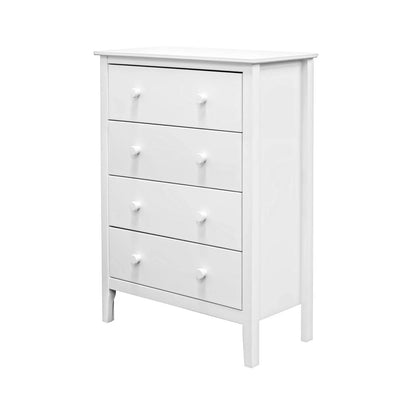 Adeptus Solid Wood Easy Pieces 4 Drawer Chest of Drawers - White