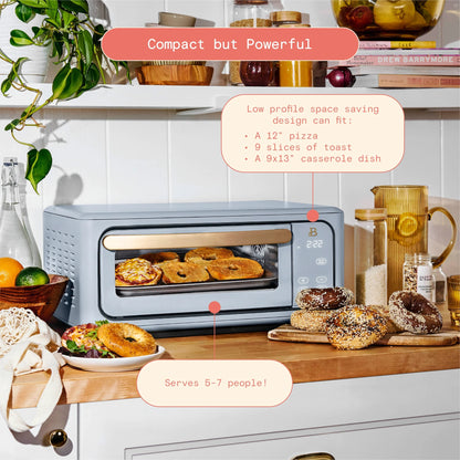 Beautiful Infrared Air Fryer Toaster Oven, 9-Slice, 1800 W, White Icing by Drew Barrymore