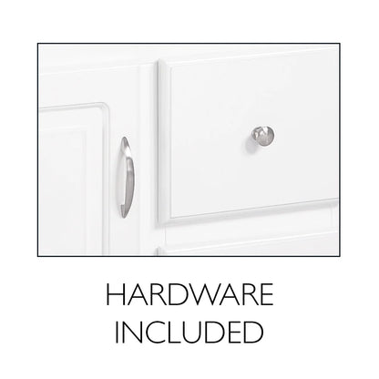 Design House Wyndham 36" Solid Wood Ready to Assemble 2-Door and 2-Drawer Bathroom Vanity Cabinet, White