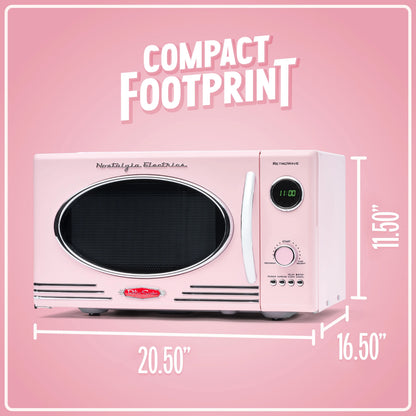 Nostalgia Retro 0.9 Cu. ft. 800-Watt Countertop Microwave Oven, Aqua