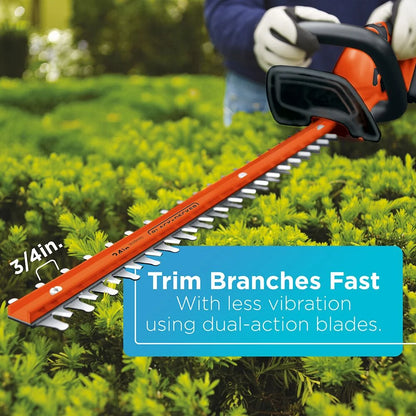 BLACK+DECKER 40V MAX* Cordless Hedge Trimmer, 24-Inch, (LHT2436)