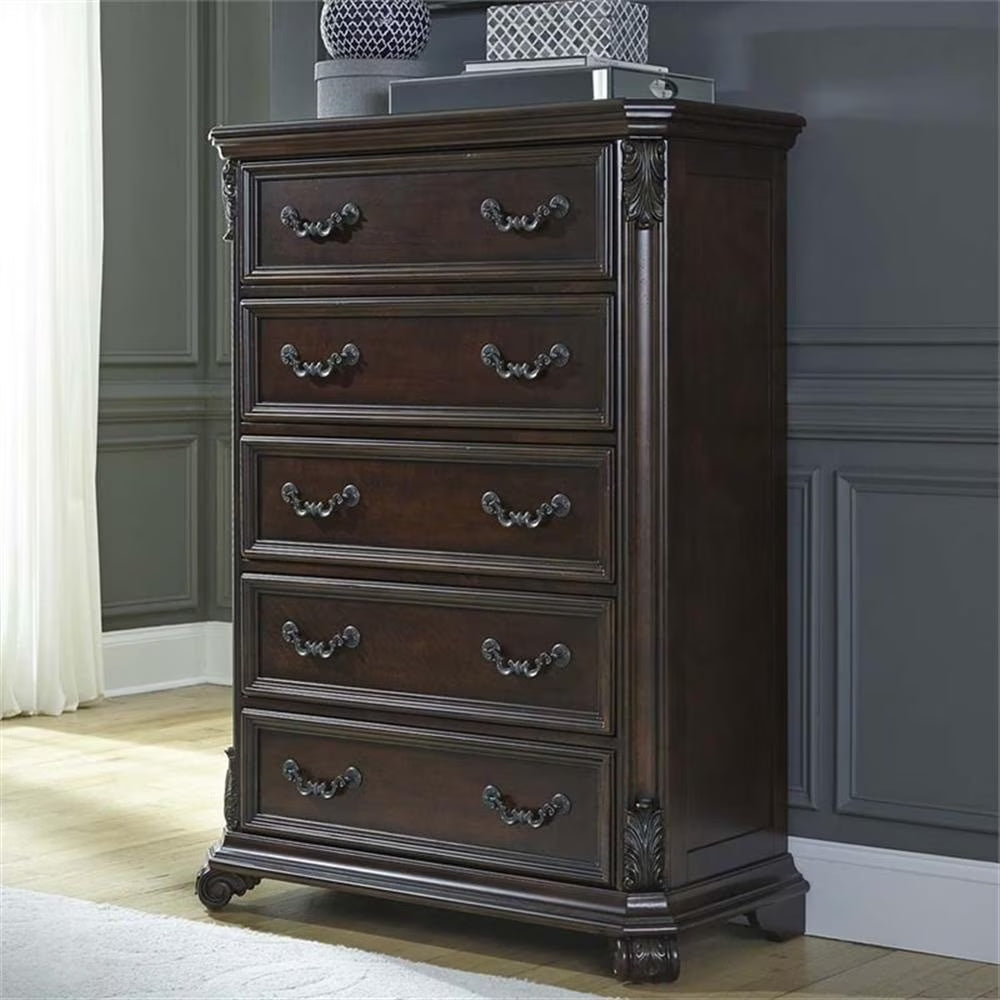 Messina Estates Dark Brown 5 Drawer Chest
