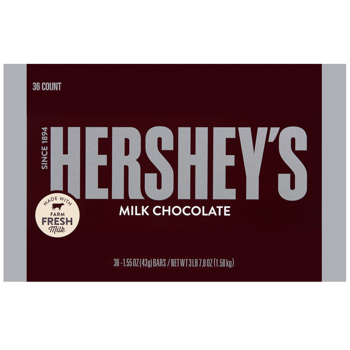 Hershey's Milk Chocolate, 1.55 oz, 36-count