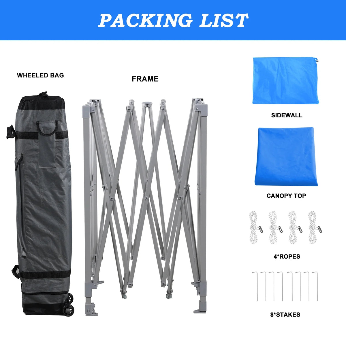 Aoodor Pop Up Canopy Tent with Removable Mesh Window Sidewalls, Portable Instant Shade Canopy with Roller Bag