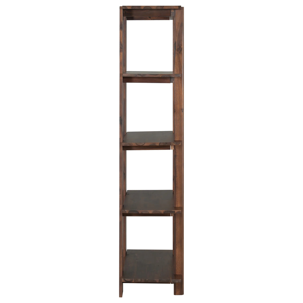 Christopher Knight Home 4-Tier Open Bookcase, 70.2" Solid Acacia Wood Modern Display Bookshelf, Ebonized Finish