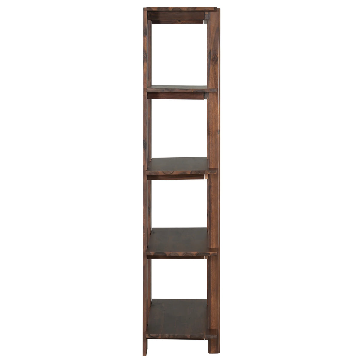 Christopher Knight Home 4-Tier Open Bookcase, 70.2" Solid Acacia Wood Modern Display Bookshelf, Ebonized Finish