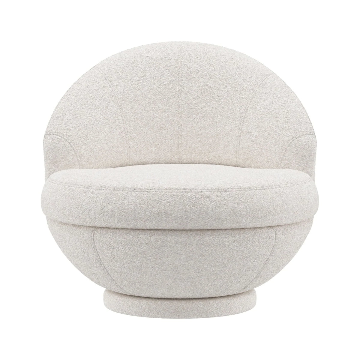 Hillsdale Boulder Upholstered Swivel Storage Chair, Ash White