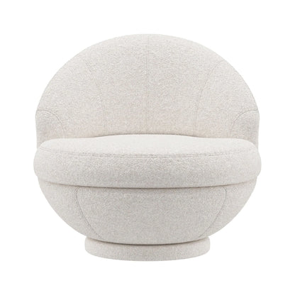 Hillsdale Boulder Upholstered Swivel Storage Chair, Ash White
