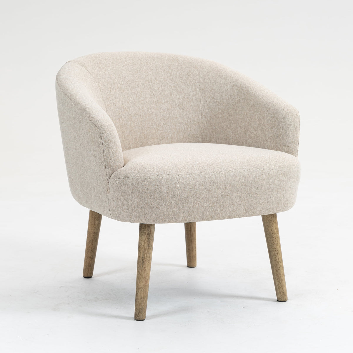 Mainstays Curved Textured Accent Chair, Beige