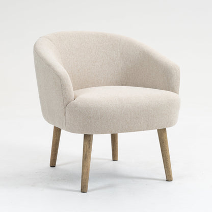 Mainstays Curved Textured Accent Chair, Beige