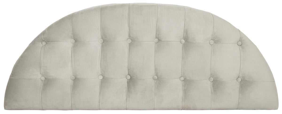 SAFAVIEH Abilene Tufted Rustic Semi Circle Bench, Beige/Rustic Oak