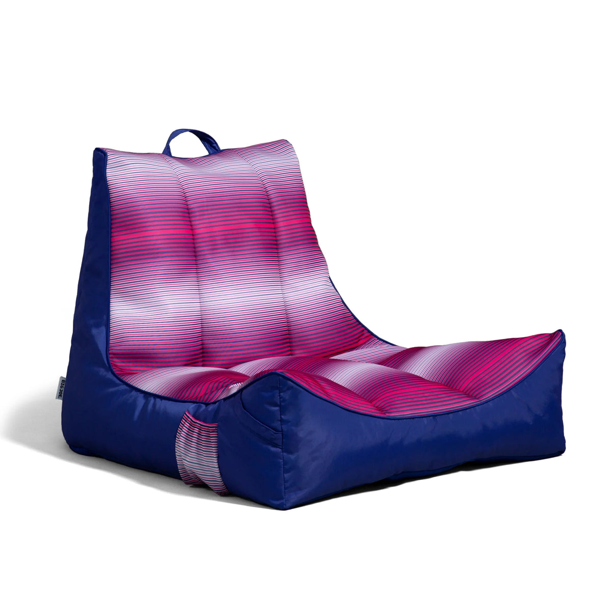 Big Joe Captain's Float No Inflation Needed Pool Lounger with Drink Holder, Tropical Hibiscus Aqua Double Sided Mesh, Quick Draining Fabric, 3 feet