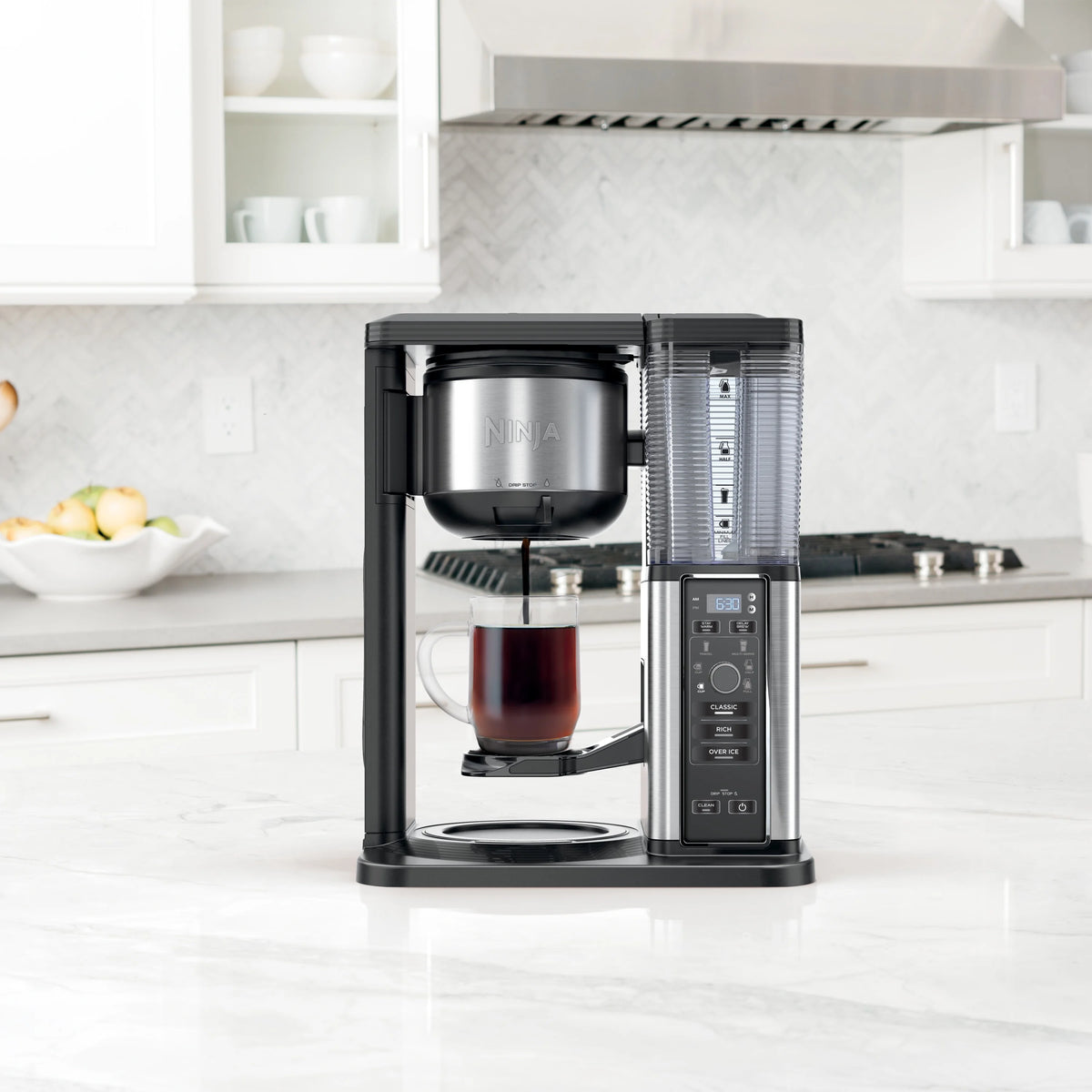 Ninja Hot & Iced Coffee Maker, Single Serve to 10 Cup Carafe, Drip, Rapid Cold Brew, CM360 Black