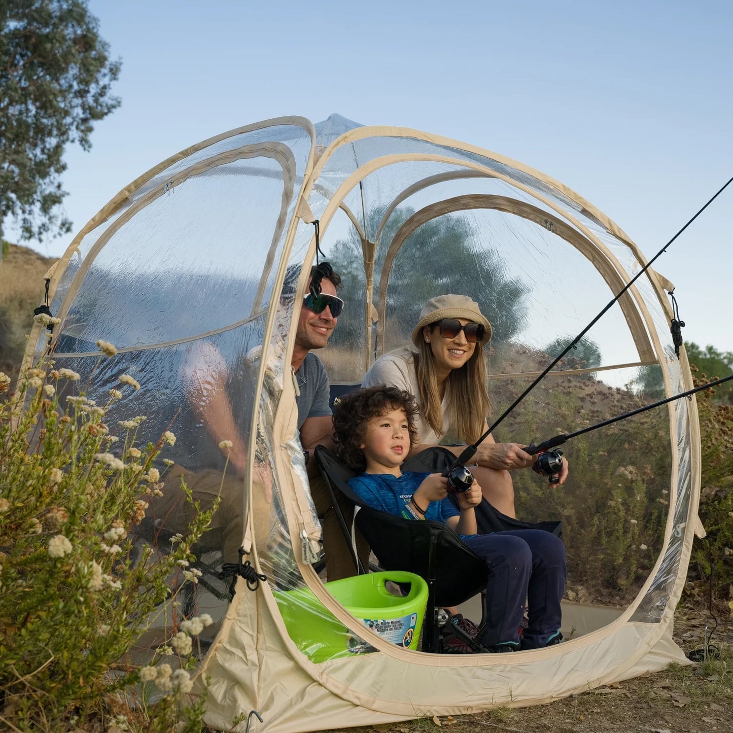 EighteenTek Four-Person Weatherproof Pop-Up Sports Pod Tent Shelter