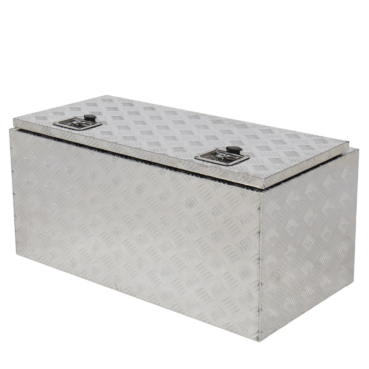 GZXS 36" Aluminum Storage Box Truck Underbody Toolbox Trailer RV Tool Heavy Duty Aluminum Tool RV ATV Trailer Storage Boxes W/Locks Keys Silver (36" x 18" x 17")