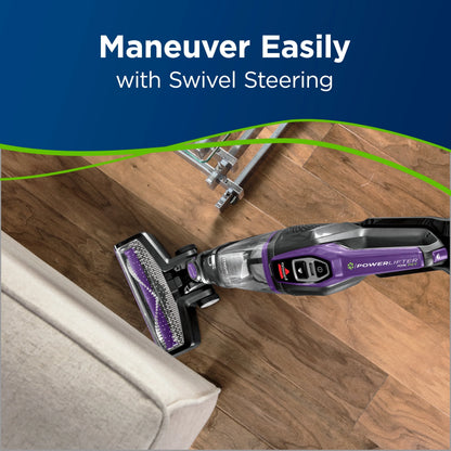 BISSELL PowerLifter Ion Pet Cordless Stick Vacuum, Carpet, Area Rugs, Hard Floor, Upholstery, 2 Way Fold Handle, Freestanding, Removeable Hand Vac, 3191, Purple
