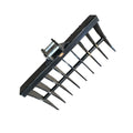 MachPro Mini Excavator Rake, 31'' Mini Excavator Attachments, 9 Tooth Wide Backhoe Digger Accessories Rake Use for Land Clearing, Debris Removing