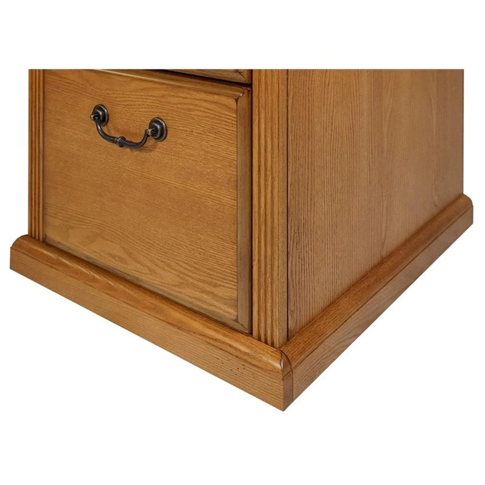 Martin Furniture Huntington Transitional Oxford 2 Drawer Wood File Cabinet - Oak