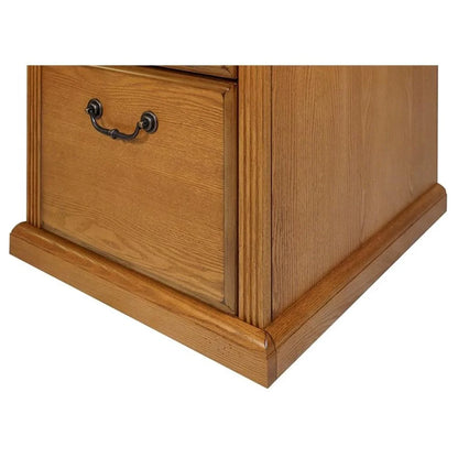 Martin Furniture Huntington Transitional Oxford 2 Drawer Wood File Cabinet - Oak