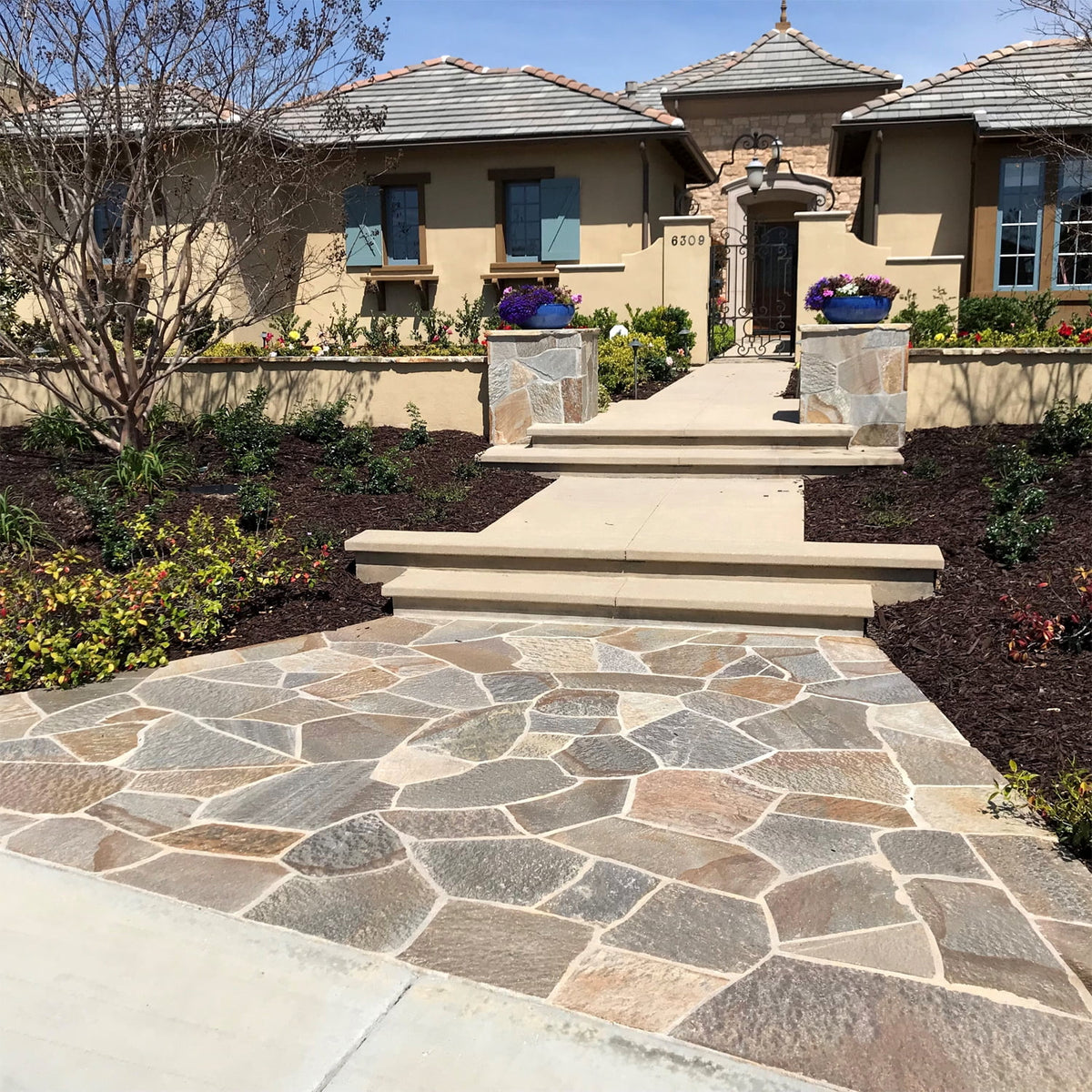 Flagstone Patio Pavers, Natural Stepping Stone, Driveway & Walkway Rock