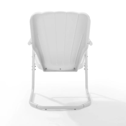 Crosley Ridgeland 2Pc Outdoor Metal Armchair Set - 2 Chairs-Color:Bright Red Gloss