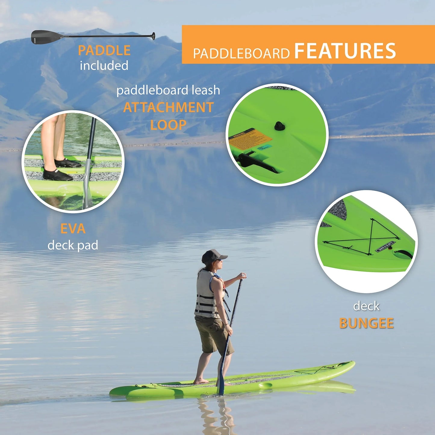 Lifetime Freestyle XL�?116 in Stand-up Paddleboard, Lime Green (90213)