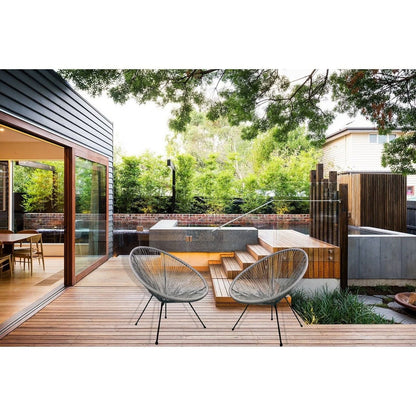 HighlanderHome Water-resistant Retro-modern Outdoor Acapulco Chair White