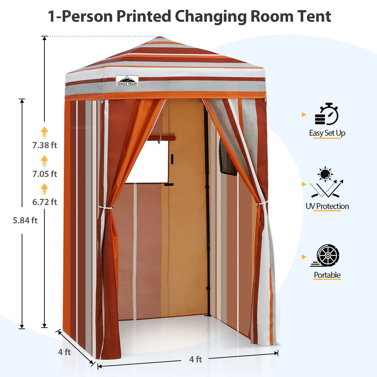 EAGLE PEAK Flex Ultra Compact 4 ft x 4 ft Pop-up Changing Room Canopy, Portable Privacy Cabana