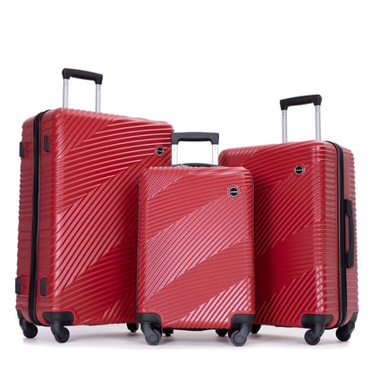 Tripcomp Luggage 3 Piece Set,Suitcase with Spinner Wheels Hardside Lightweight Luggage 20in24in28in.(Blue)