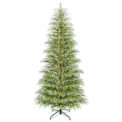 9' Pre-Lit Green Cypress Artificial Christmas Tree with 600 Warm White Twinkle LED Lights, by My Texas House