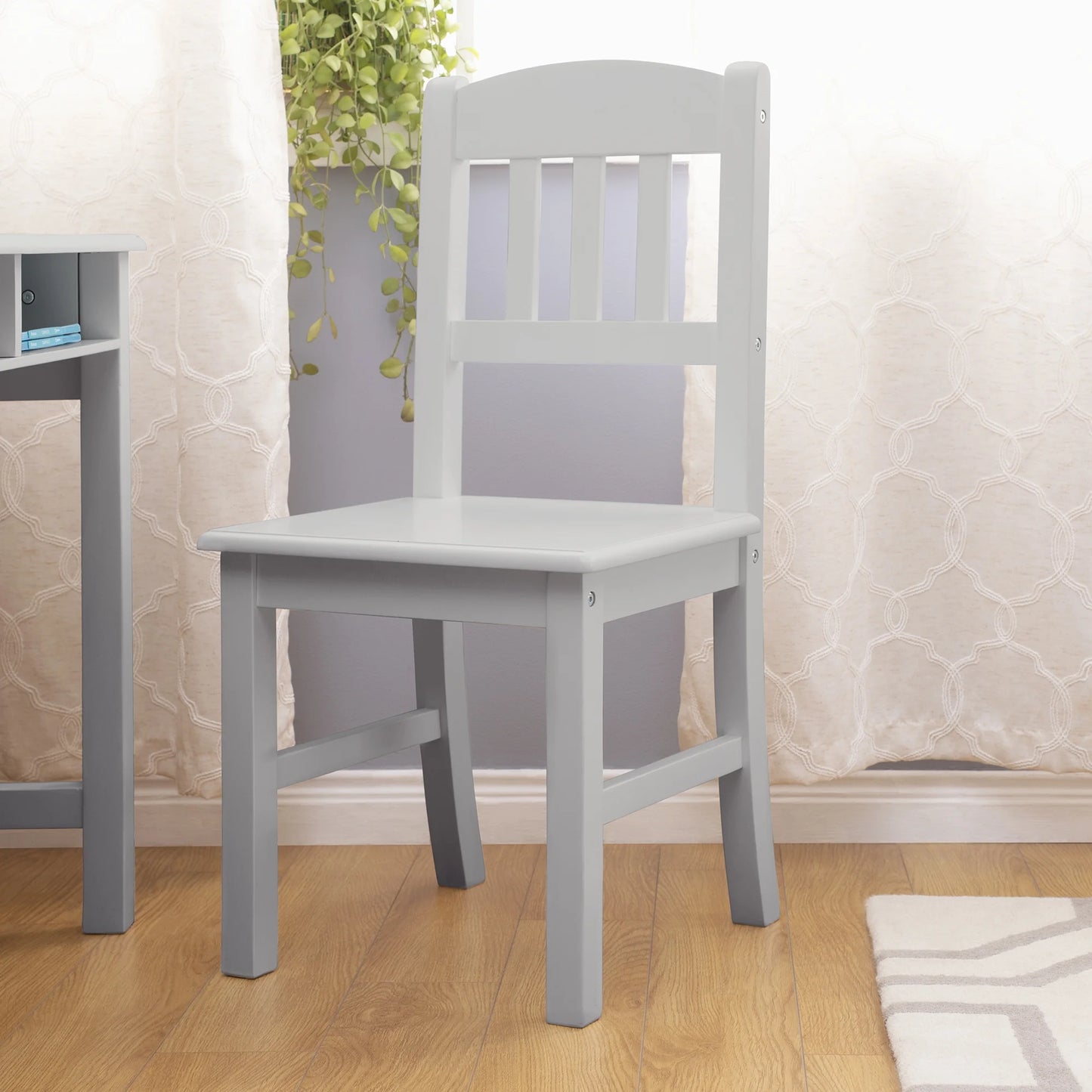 Guidecraft Taiga Kids Desk and Chair Set with Hutch - Navy: Kids Wooden Computer Desk with Storage Drawers and Shelves | Kids Study Table for Bedroom