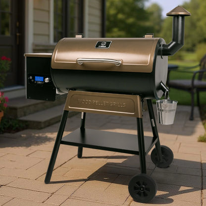 Z GRILLS Grill Elite ZPG-550B4 549 sq.in Wood Pellet Grill & Smoker, Latest PID 3.0 Controller, 2 Meat Probes, Auto Temperature Control, 8 in 1 BBQ- Bronze