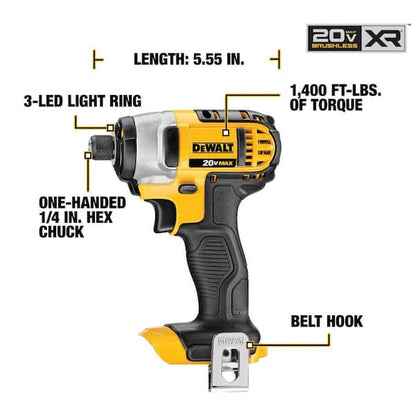 20V MAX Cordless 7 Tool Combo Kit with TOUGHSYSTEM Case, (1) 20V 4.0Ah Battery and (2) 20V 2.0Ah Batteries
