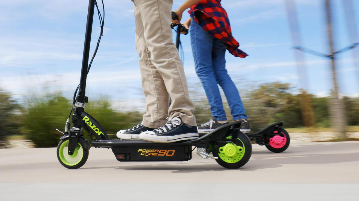 Razor Power Core E90 Green Electric Kids Toy Scooter. Certified Refurbished. Age 8+