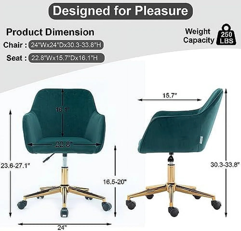 Modern Faux Fur Home Office Chair Height Adjustable, White Desk Chair Vanity Chair for Makeup Room, Rolling Desk Chairs with Wheels, Swivel Furry Cute Desk Chair for Teen Girls Women
