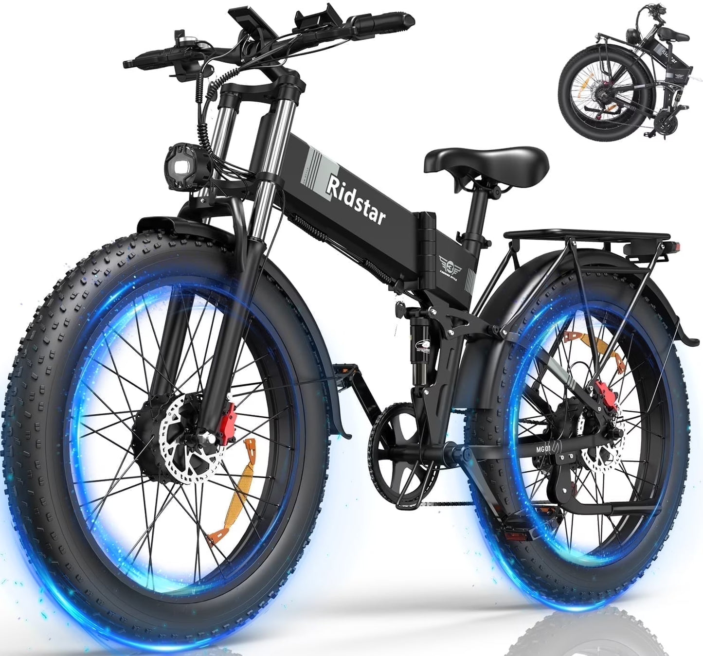 Dual Motor PEAK 3000W Electric Bike for Adults,31mph 48V 23Ah Electric Bicycle,26" Fat Tire Mountain Bike UL2849