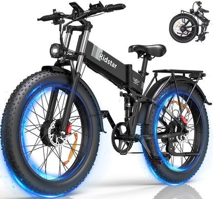 Dual Motor PEAK 3000W Electric Bike for Adults,31mph 48V 23Ah Electric Bicycle,26" Fat Tire Mountain Bike UL2849