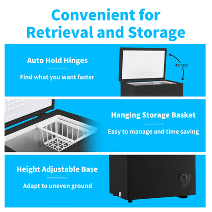 3.5 Cu.ft Freezer, Chest Freezer, Deep Freezer with Top Open Door