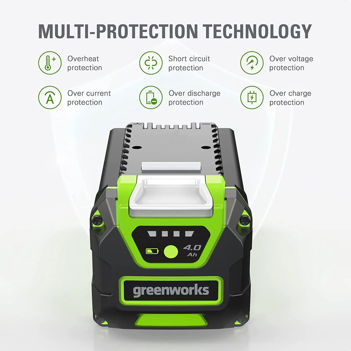 Greenworks G-MAX 40V 4.0 Ah Lithium-Ion Battery, High Performance, Fade-free Power