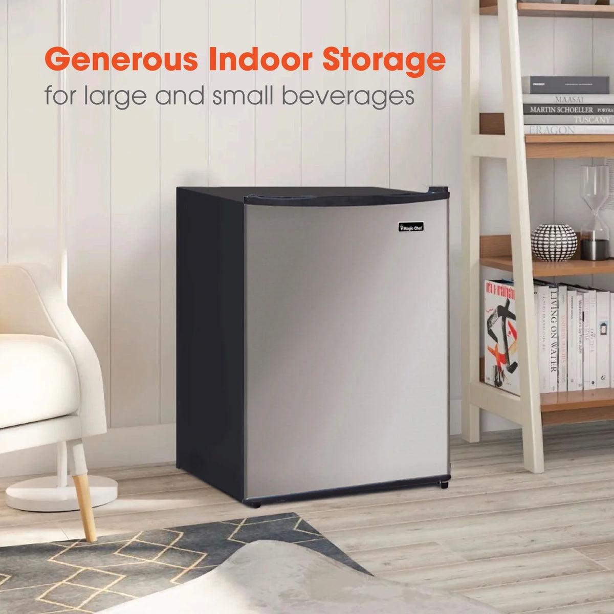 Magic Chef New 17.3 inch Width 1.7 Cu. ft. Compact Refrigerator with Single Door Color in Black